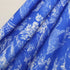 EXCLUSIVE 90% Linen 10% Silk –Toile de Jouy ~ 'Safari' Bright Blue REVERSE